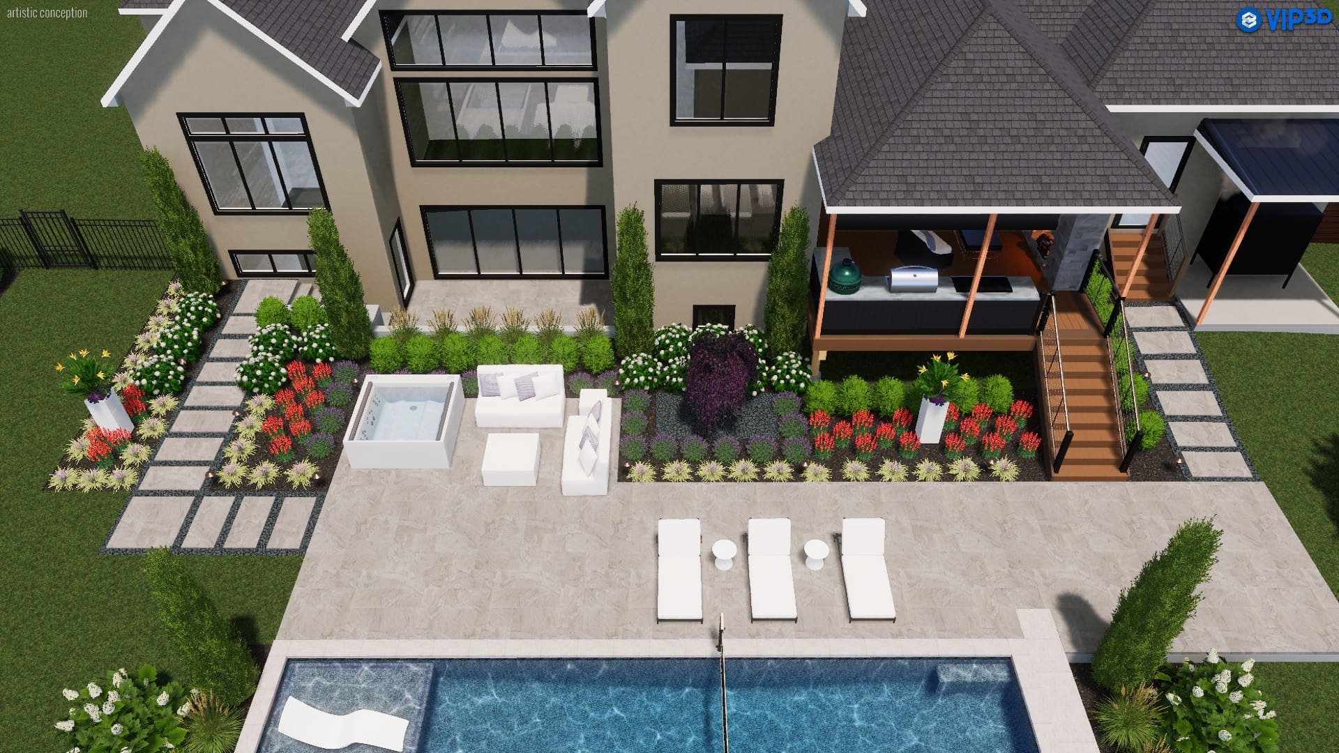 Landscaping contractor in Omaha installing retaining walls and hardscapes